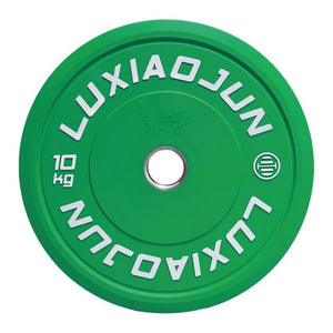 Luxiaojun India bumper plates, 5 kg weightlifting equipment, black rubber plates for gym workouts and strength training.