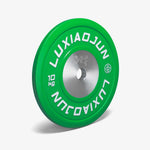 Luxiaojun India competition plates used as gym equipment, featuring a durable design for weightlifting and strength training.