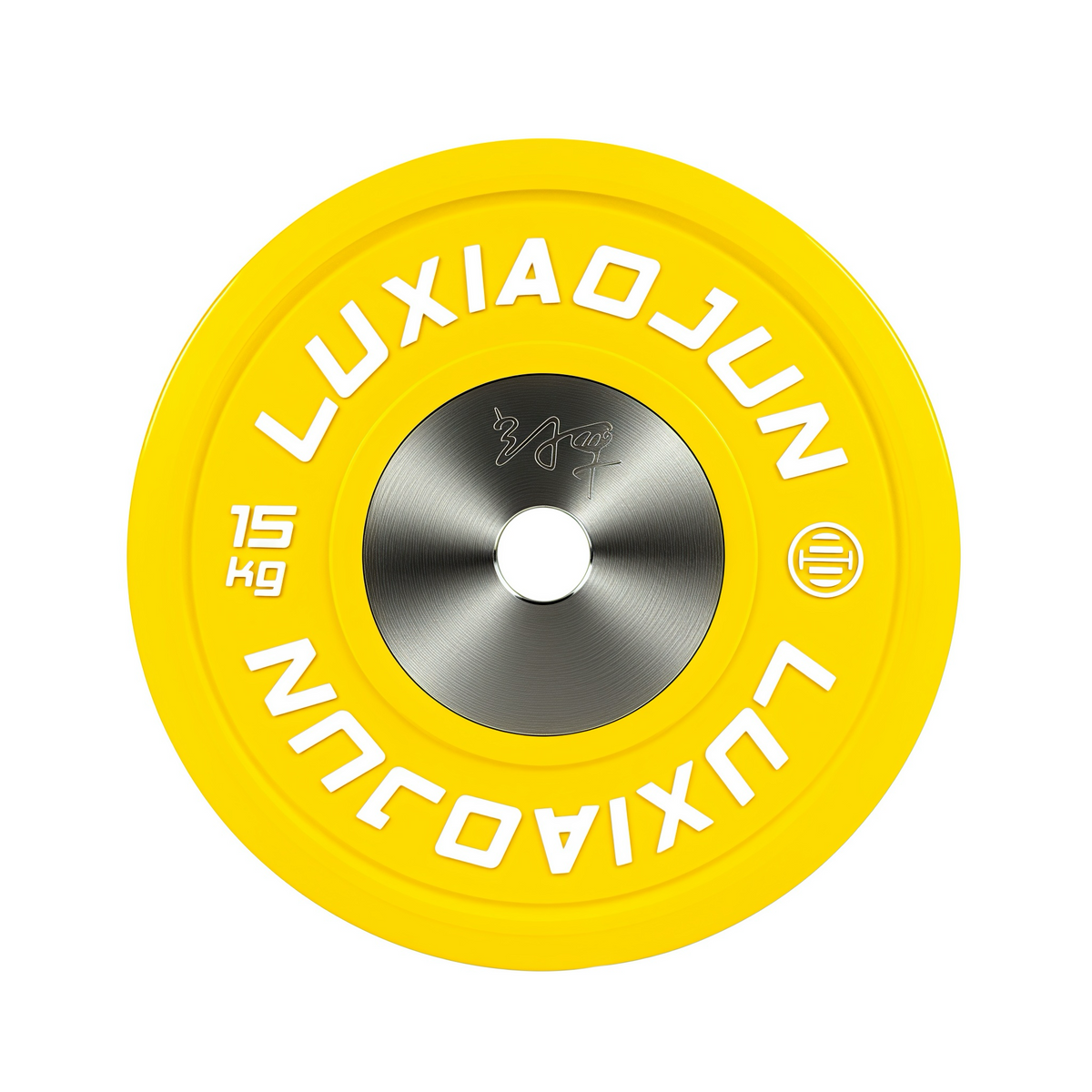 Luxiaojun India competition plates for fitness and weightlifting, shown in the image, used as gym equipment for strength training.